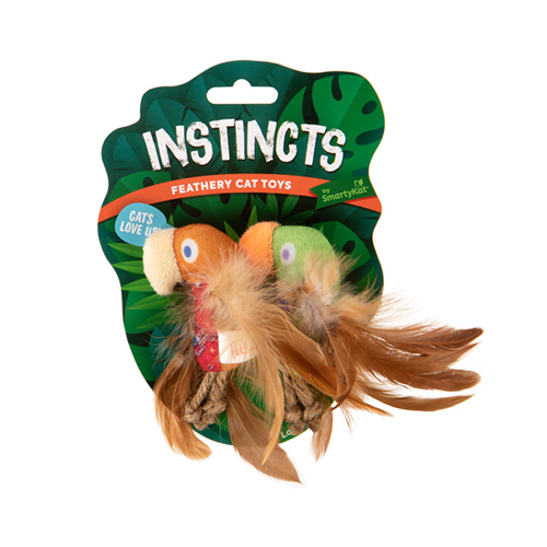SmartyKat Instincts Feathery Bird Silvervine & Catnip Cat Toy