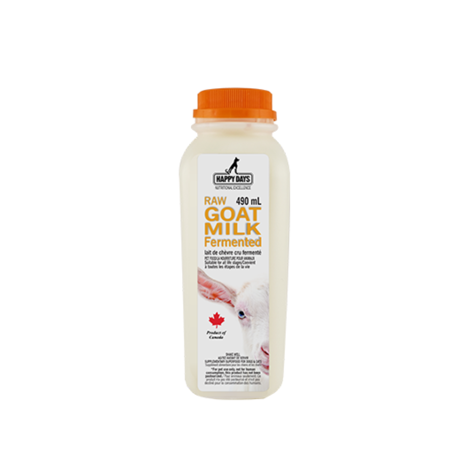 Happy Days Happy Days Raw Fermented Goat Milk Frozen for Dogs & Cats 490 ml