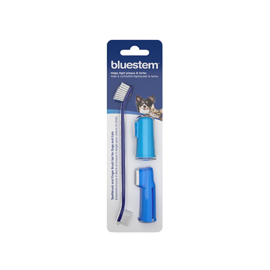 Bluestem Bluestem Oral Care Toothbrush and Finger Brush set for Dogs & Cats
