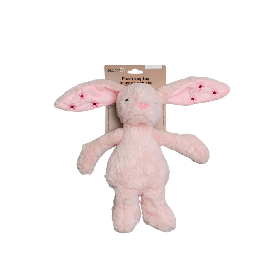 Dexypaws Dexypaws Jouet En Peluche Pour Chien Lapin Rose Poudré