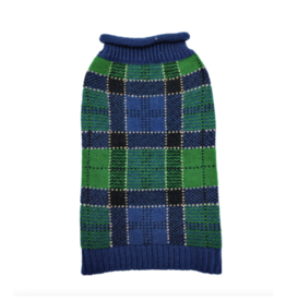 Doggie-Q DQ Double Knit Plaid Sweater