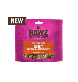 Rawz Freeze-Dried Rabbit & Goat's Milk Cat Treat 1oz