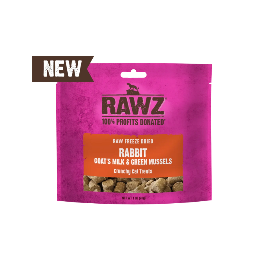 Rawz Freeze-Dried Rabbit & Goat's Milk Cat Treat 1oz