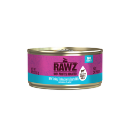Rawz Cat Can 96% Turkey, Turkey Liver & Goat Milk 5.5oz