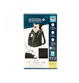 Sherpa Deluxe Guaranteed On Board Convertible Pet Carrier & Backpack Black Medium