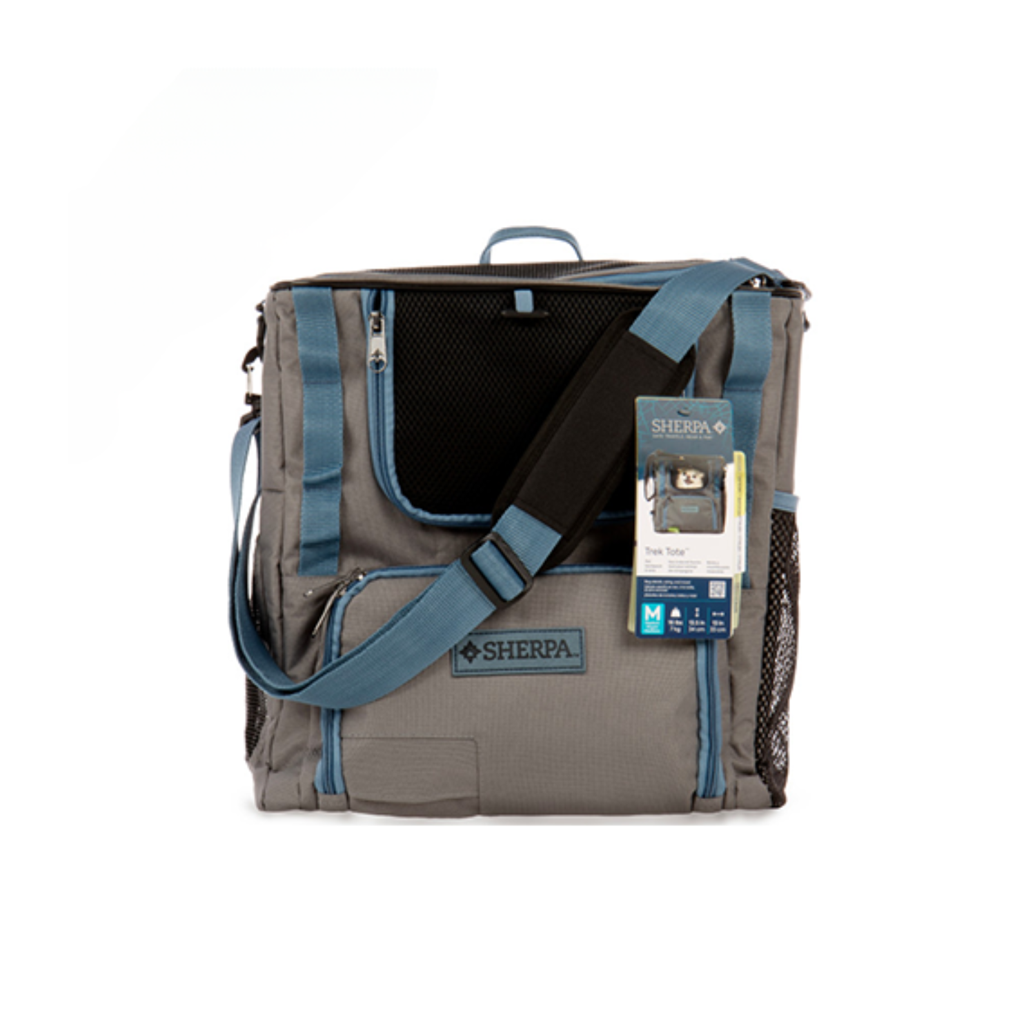 Sherpa Trek Tote  2-in-1 Pet Backpack & Tote Grey Medium