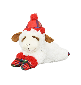 Multipet Holiday Lamb Chop Red Plaid 10.5"