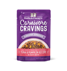 Stella & Chewy's Stella & Chewy's Carnivore Cravings Savory Shreds Tuna & Pumpkin in Broth Wet Cat Food 2.8oz