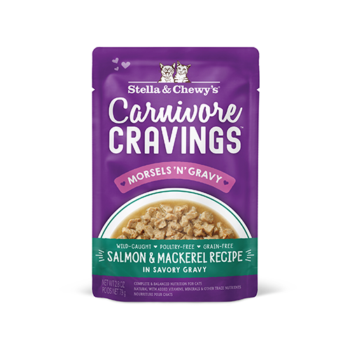 Stella & Chewy's Stella & Chewy's Carnivore Cravings Morsels 'N' Gravy Wild-Caught Salmon & Mackerel Cat Food 2.8oz