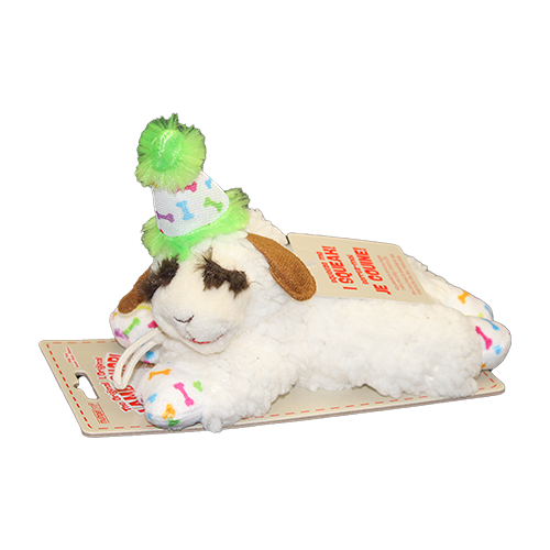 Multipet Multipet Lamb Chop with Birthday Hat 6" (Assorted Colour)