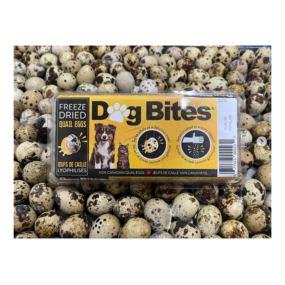 Dog Bites Freeze Dried Quail Eggs (18pk)