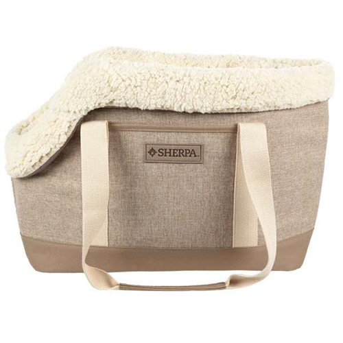 Sherpa Sherpa Luxe Tote Fashionable Pet Carrier Tan Medium