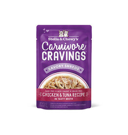 Stella & Chewy's Stella & Chewy's Carnivore Cravings Savory Shreds Chicken & Tuna in Broth Wet Cat Food 2.8oz