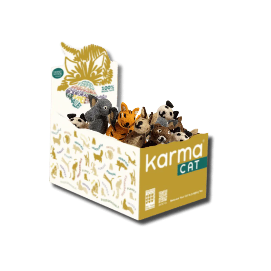 Dharma Dog Karma Cat Karma Cat Wool Felt Zoo Animals Assorted