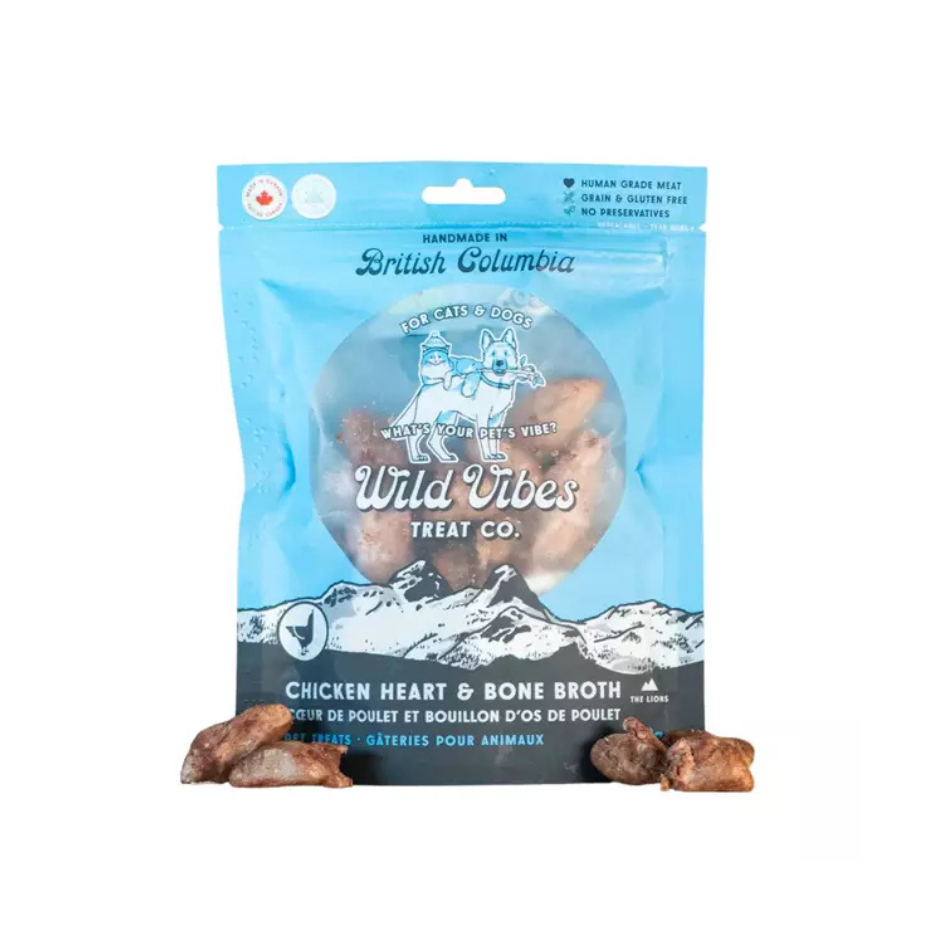 Wild Vibes Wild Vibes Chicken Heart & Bone Broth Treats 68g