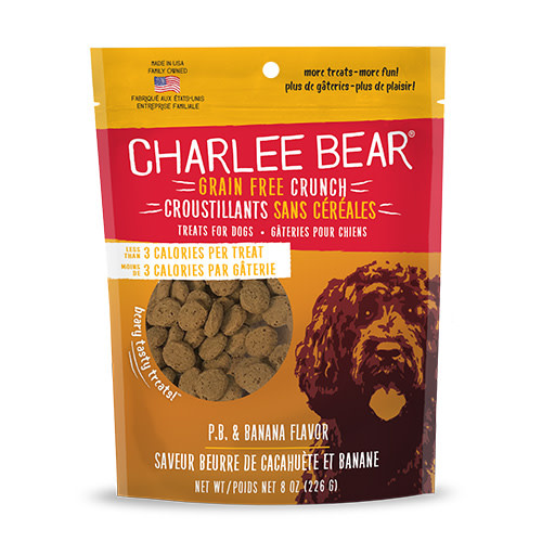 Charlee Bear Charlee Bear Grain Free Crunch Peanut Butter & Banana Dog Treats 8oz