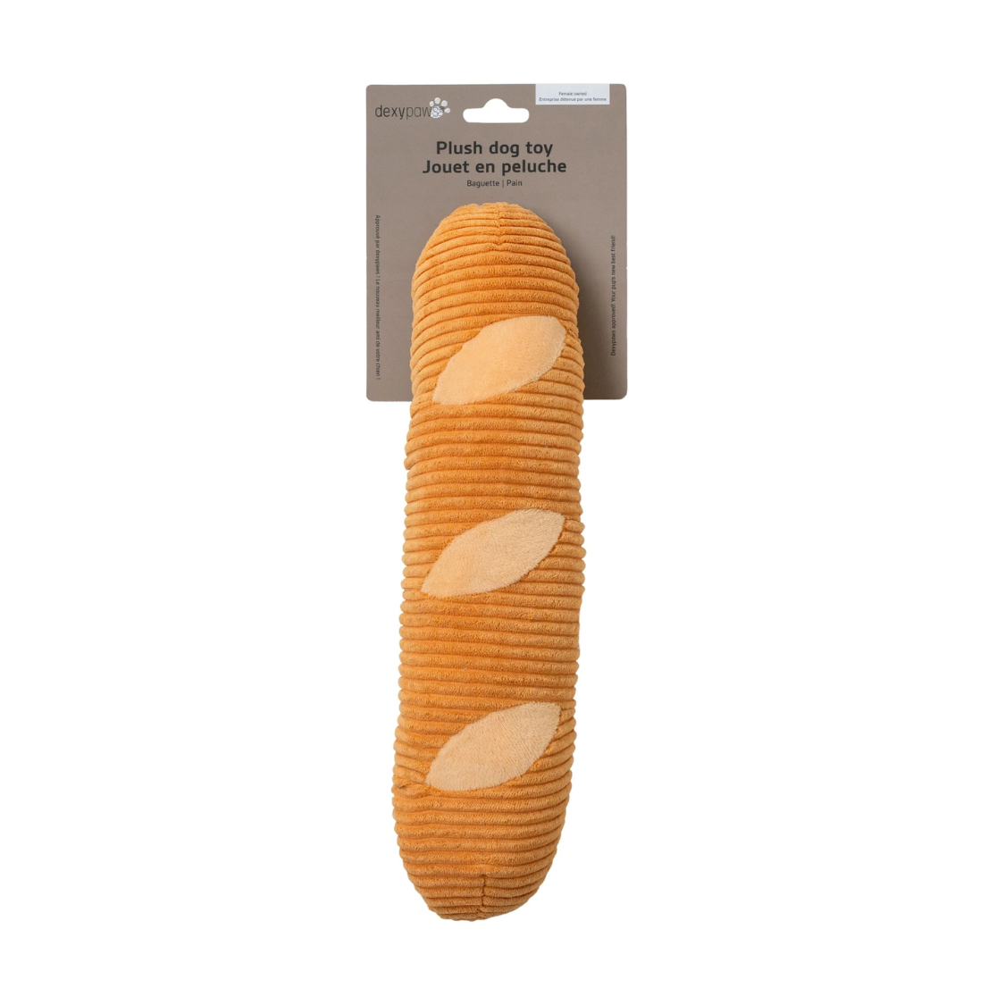 Dexypaws Dexypaws Plush Dog Toy Baguette 12"