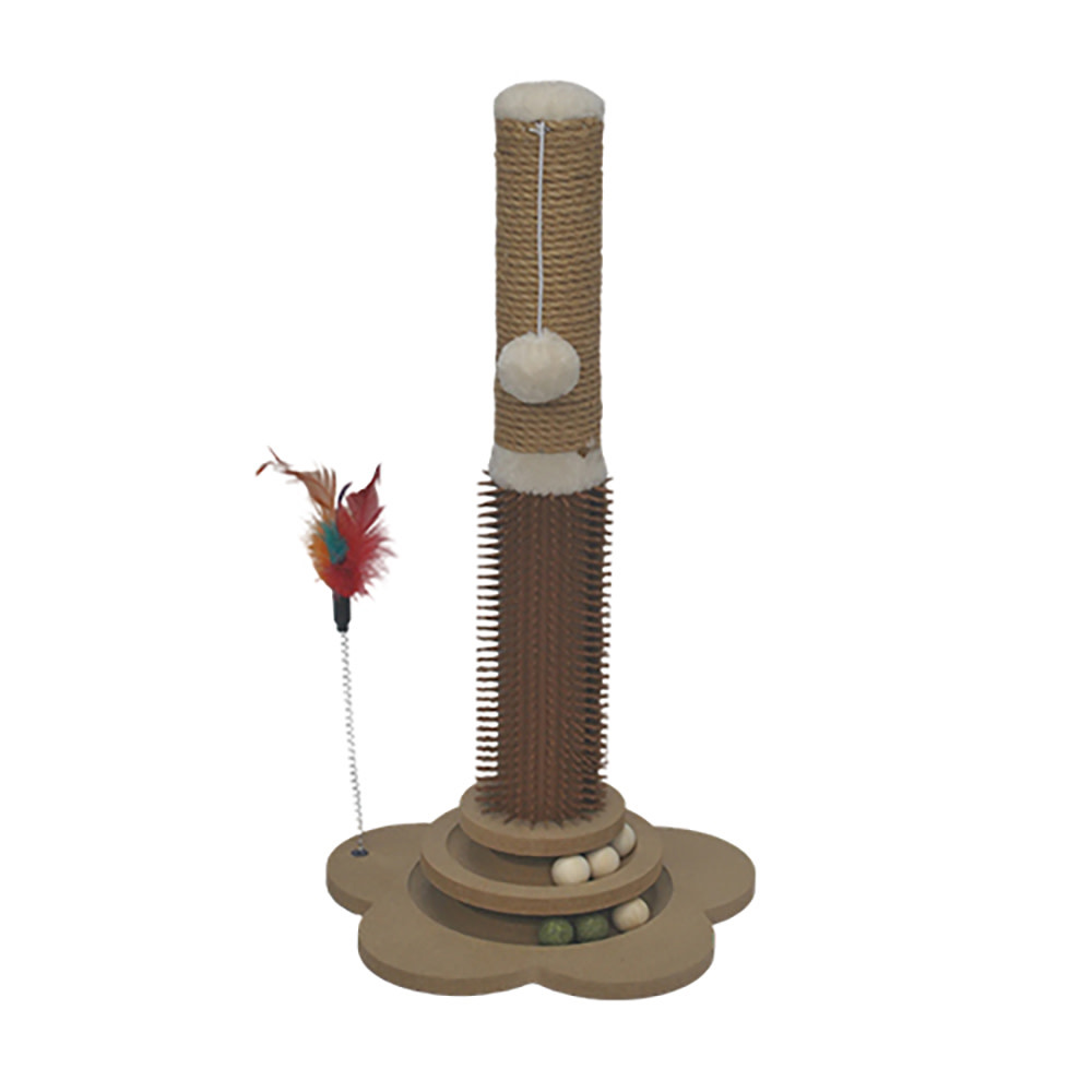 Simons Simons Kitty Scratcher Tower w/Self Groomer 26"
