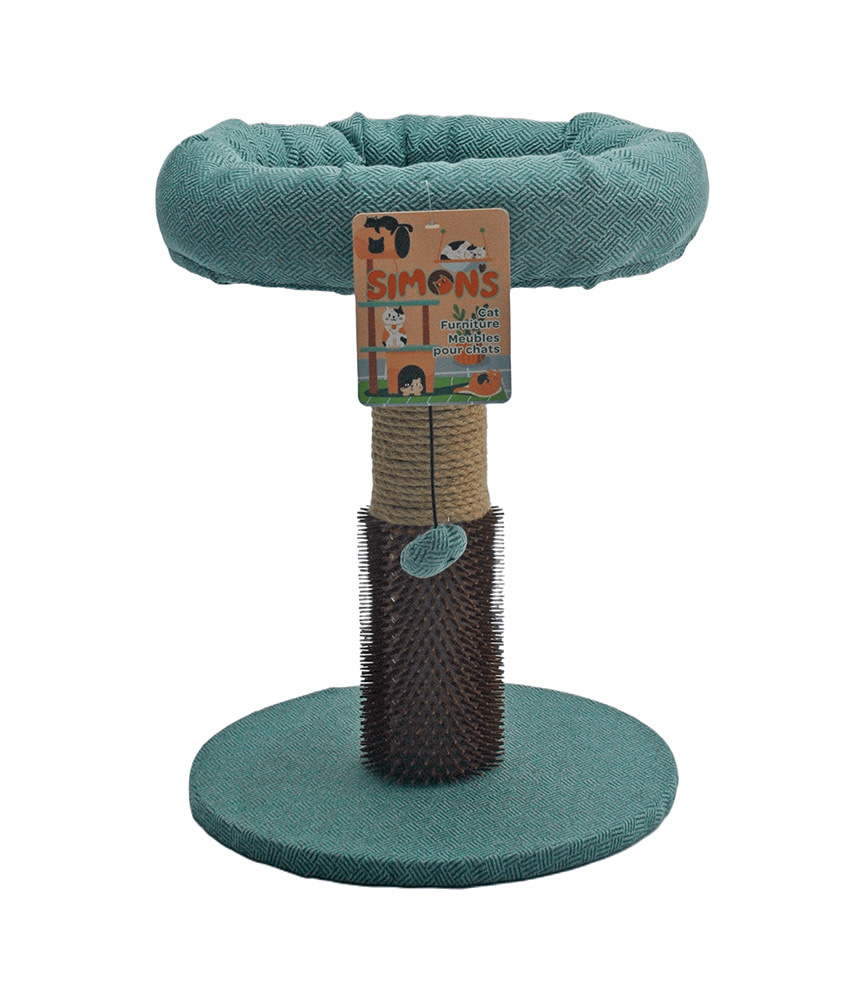 Simons Simons Kitty Scratcher Perch Bed w/Self Groomer