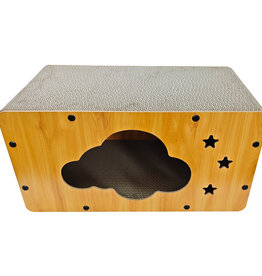 Simons Simons Corrugated Luxe Cat Chateau Cloud w/Catnip  House