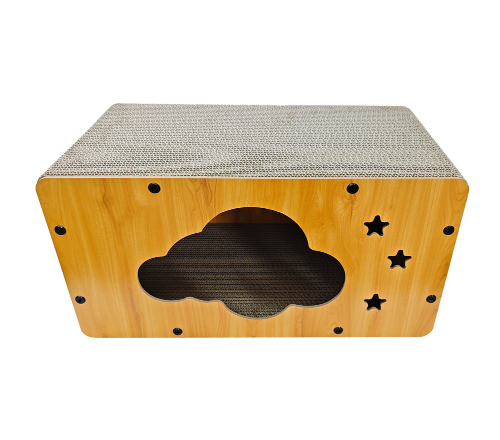 Simons Simons Corrugated Luxe Cat Chateau Cloud w/Catnip  House