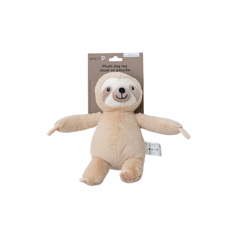 Dexypaws Dexypaws Plush Dog Toy Sloth 8"