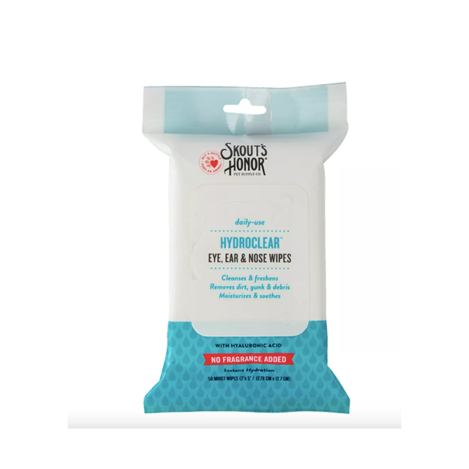 Skout's Honor Skout's Honor Lingettes pour yeux, oreilles, nez HydroClear 50ct