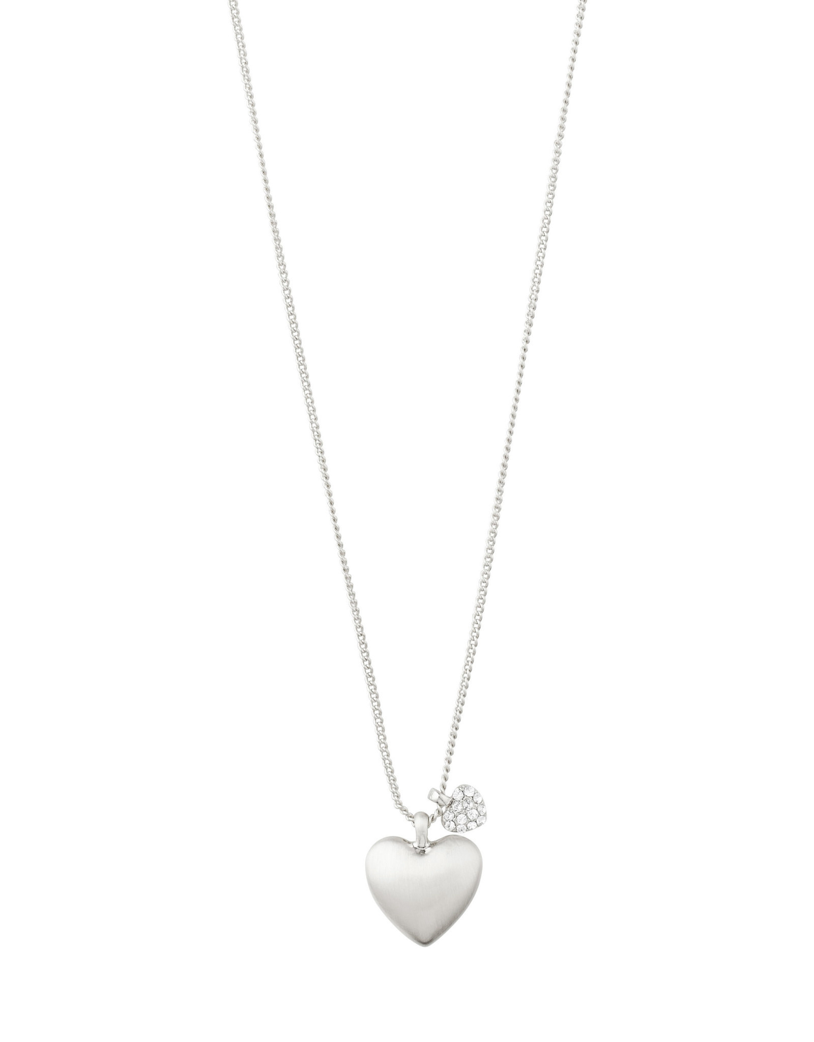 Pilgrim Pilgrim - Sophia Heart with Crystal Gem Necklace Silver