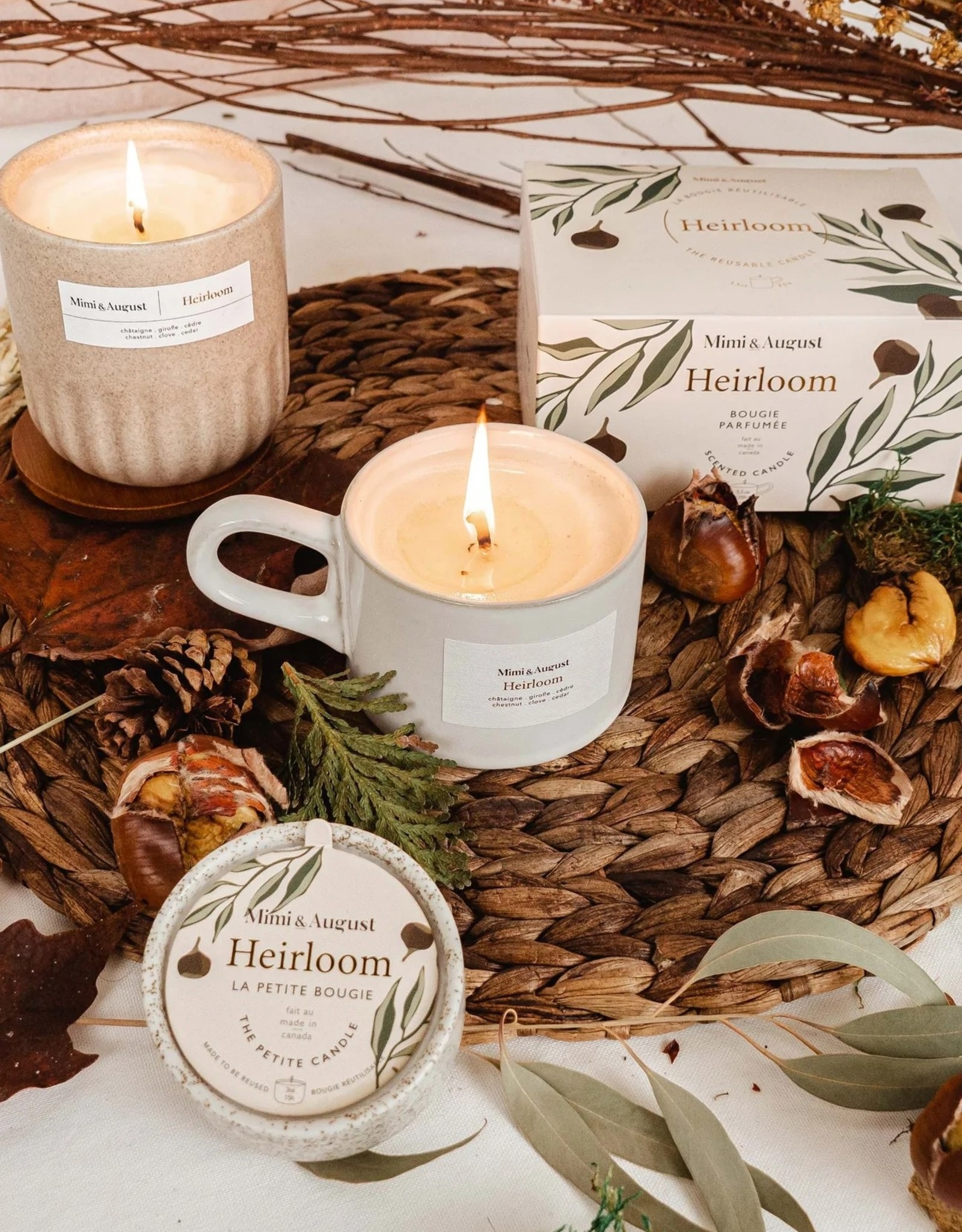 Mimi & August - La Bougie réutilisable 11oz - Heirloom