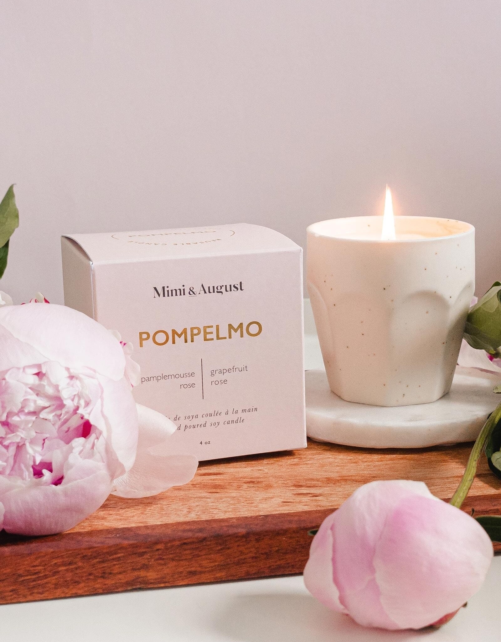 Mimi & August - La Bougie réutilisable 4oz - Pompelmo