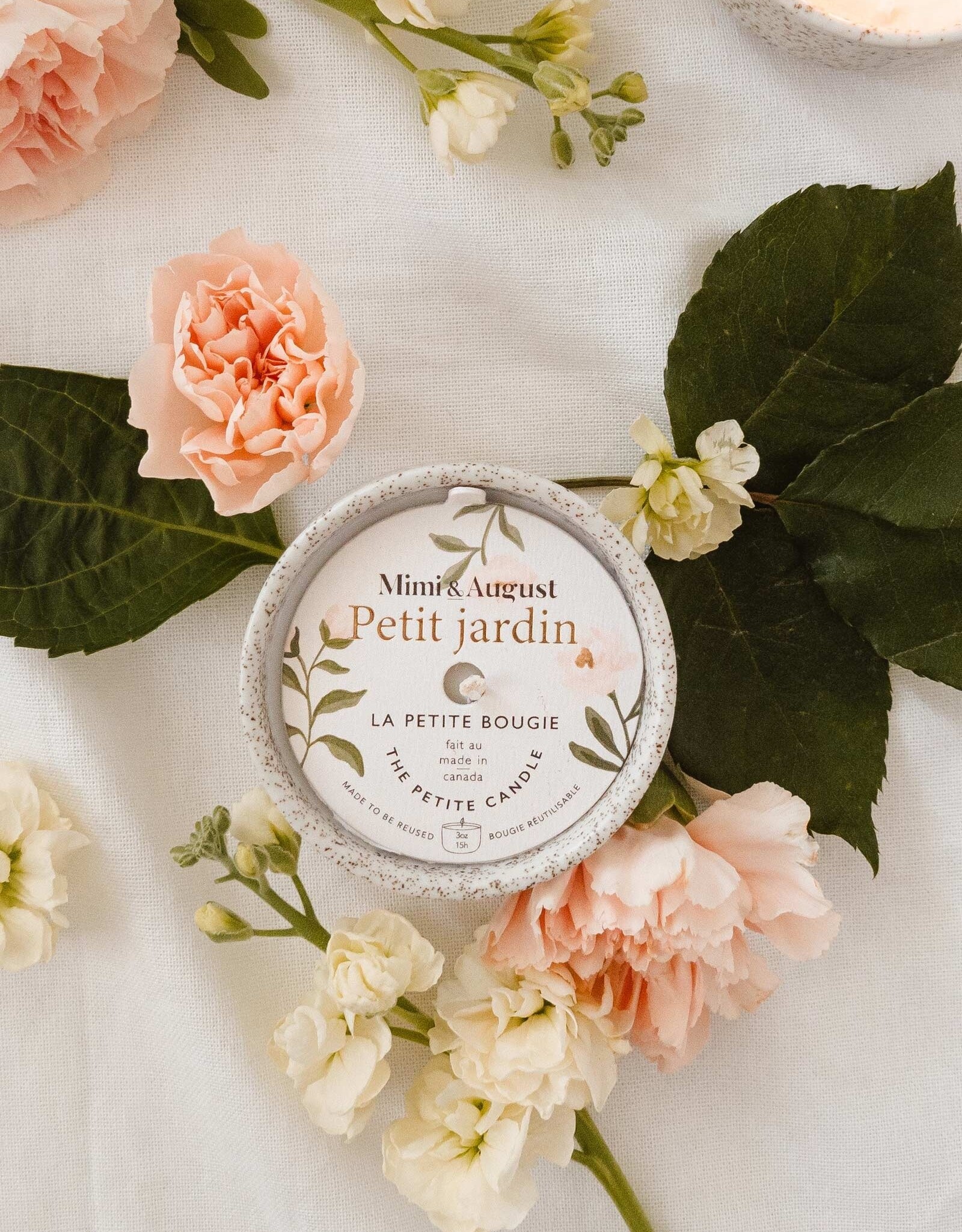 Mimi & August - La Bougie réutilisable 3oz - Petit Jardin