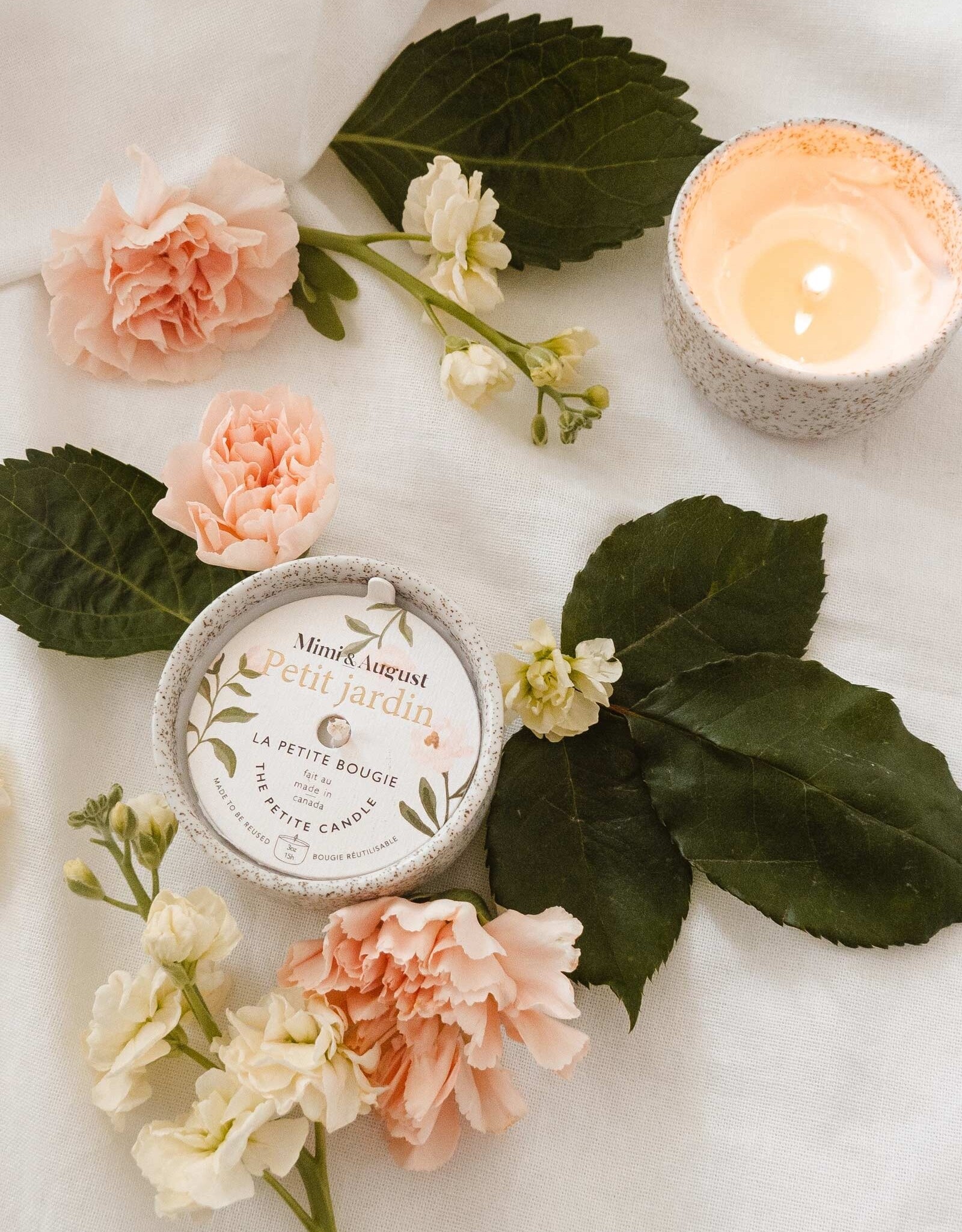 Mimi & August - La Bougie réutilisable 3oz - Petit Jardin