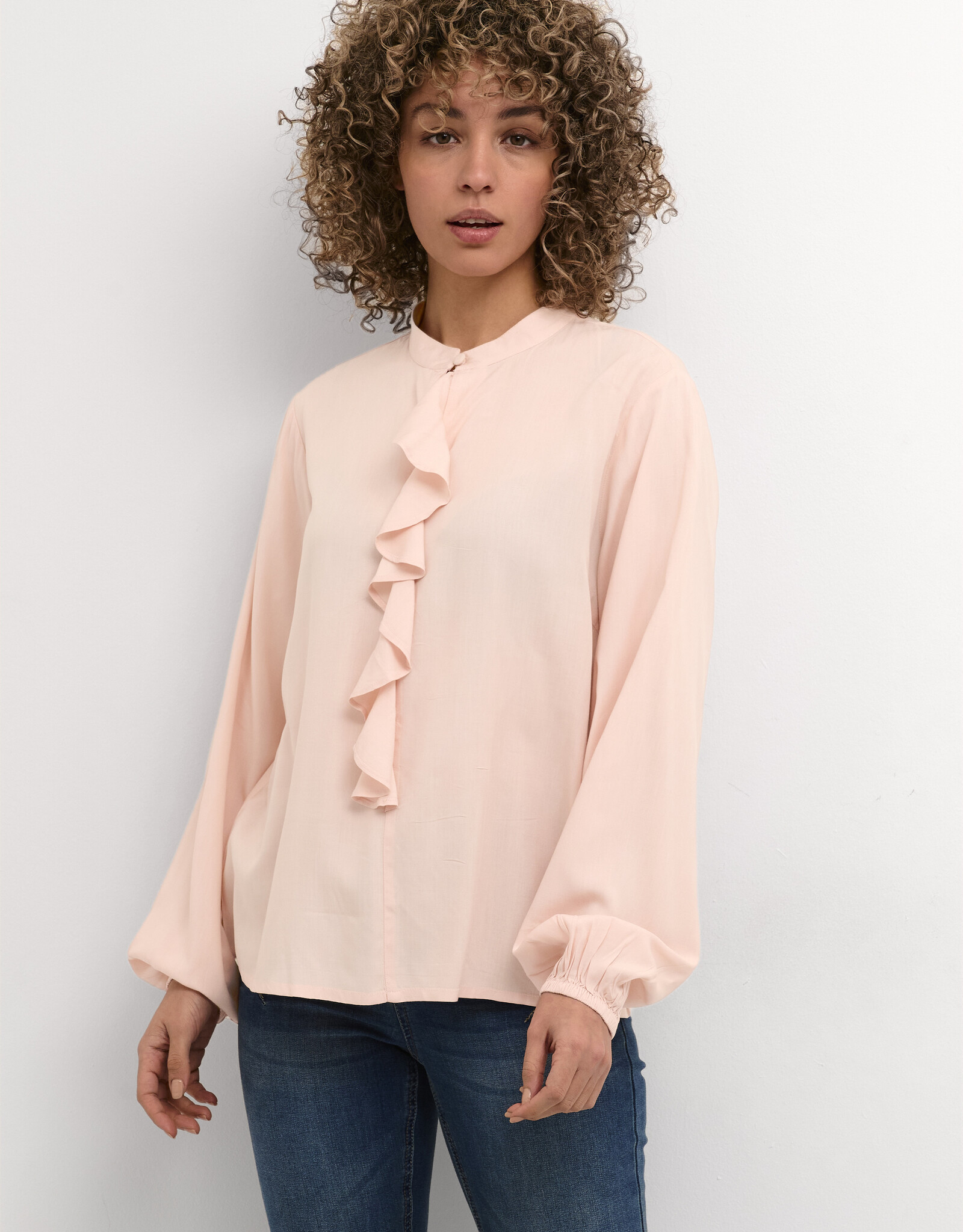 Cream Cream - FW23 CRTiah Flounce Blouse