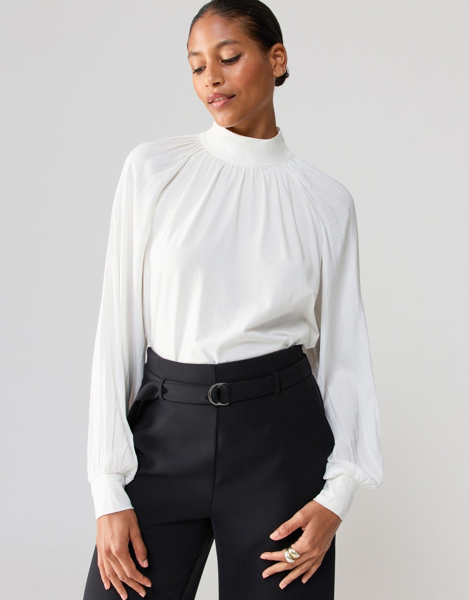 Sanctuary Sanctuary - SS24 Sateen Mixed Media Top