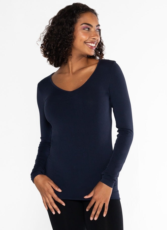 CEBT1207 Bamboo V-Neck (3 clrs)