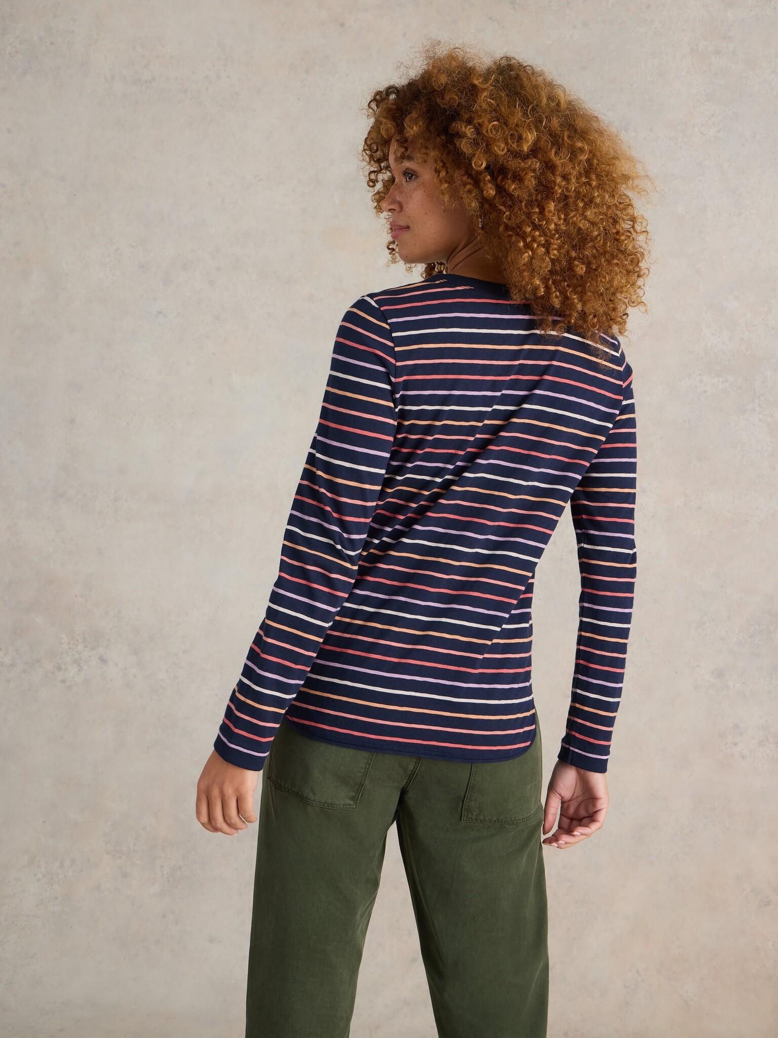 White Stuff White Stuff Clara chandail rayé à manches longues FW24