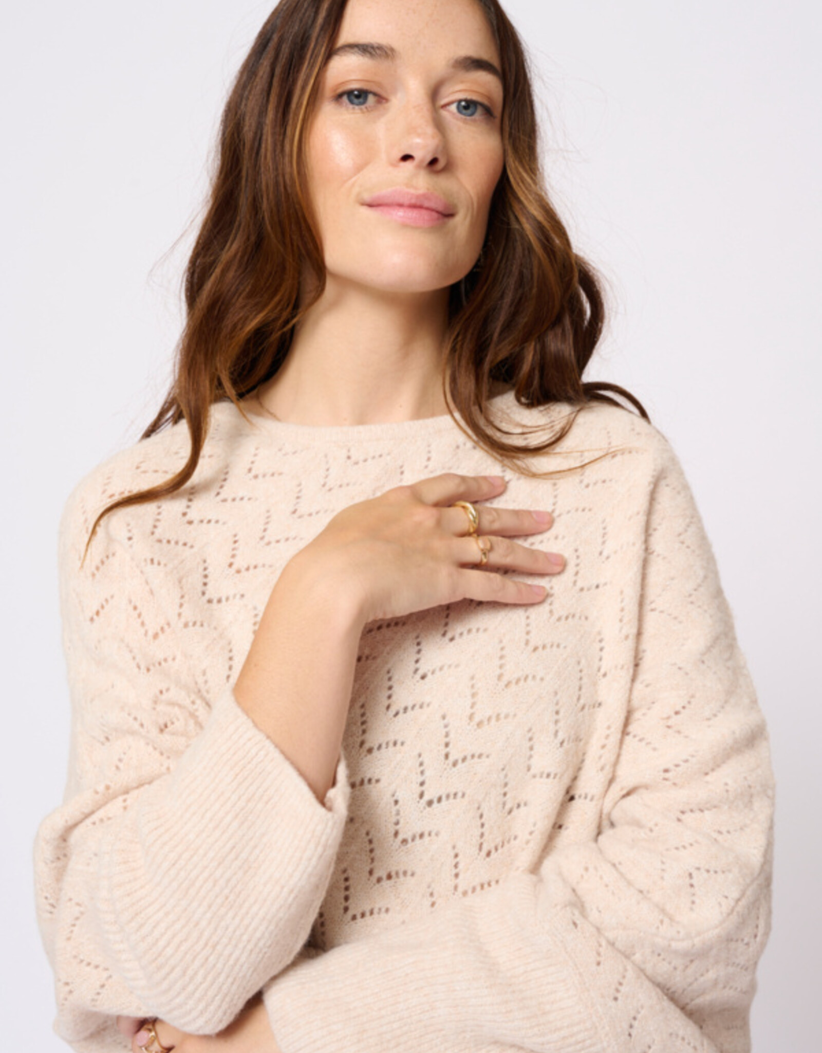 Cream Cream- CRHoliday Knit Poncho FW24