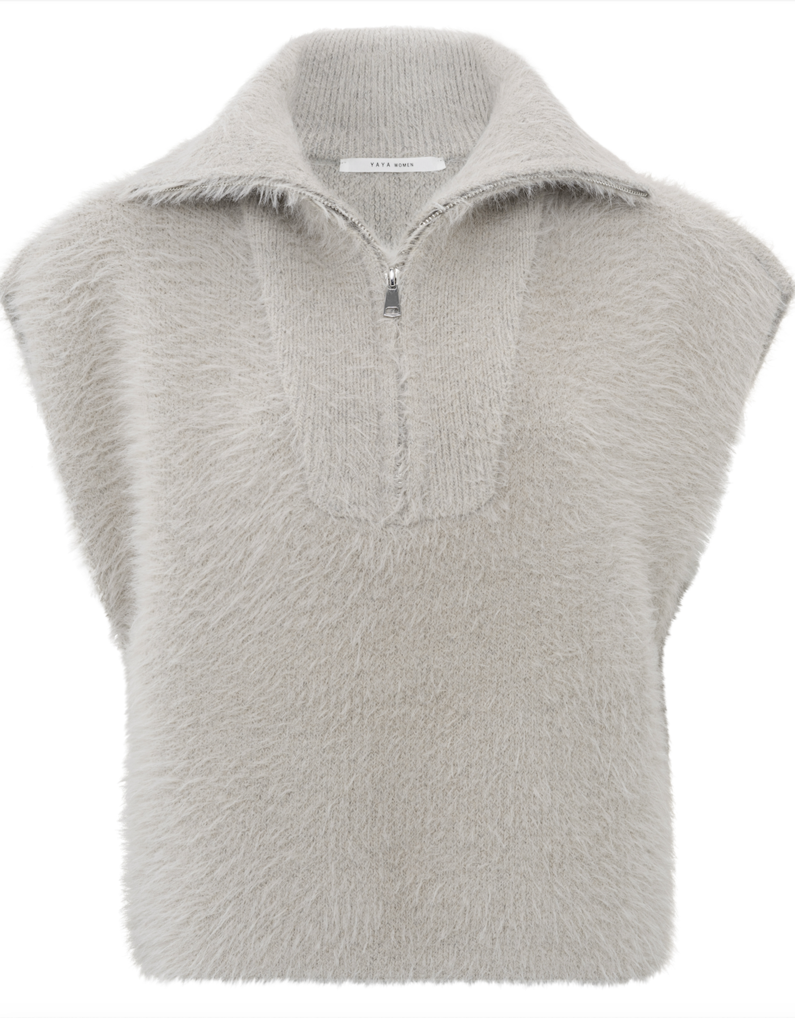 Yaya Yaya-01000375 Sleeveless fluffy sweater FW24