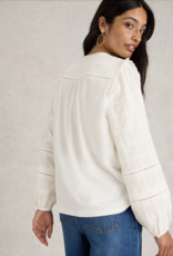 White Stuff White Stuff - Blossom Button Neck Boho haut  FW24