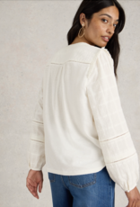 White Stuff White Stuff - Blossom Button Neck Boho Top FW24