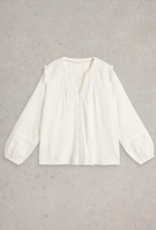 White Stuff White Stuff - Blossom Button Neck Boho haut  FW24