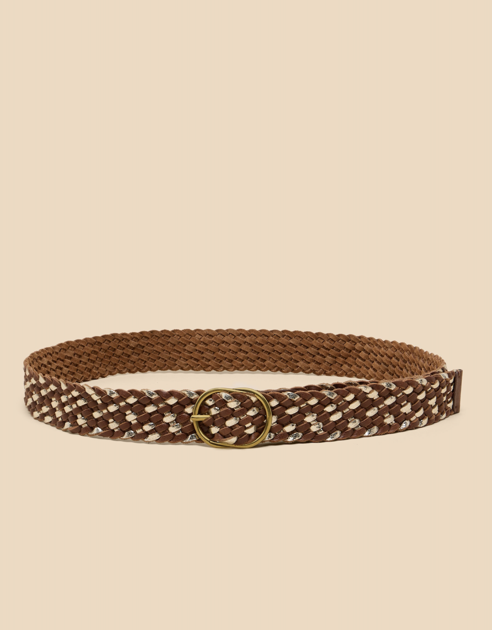 White Stuff White Stuff - Leather Weave Belt FW24