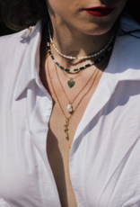 Flora Ciccarelli Flora Ciccarelli- 221-201 Collier 15" perles et billes or rempli