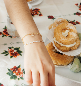 Flora Ciccarelli Flora Ciccarelli- 23P-002 Bracelet 6" Perles et billes en or rempli