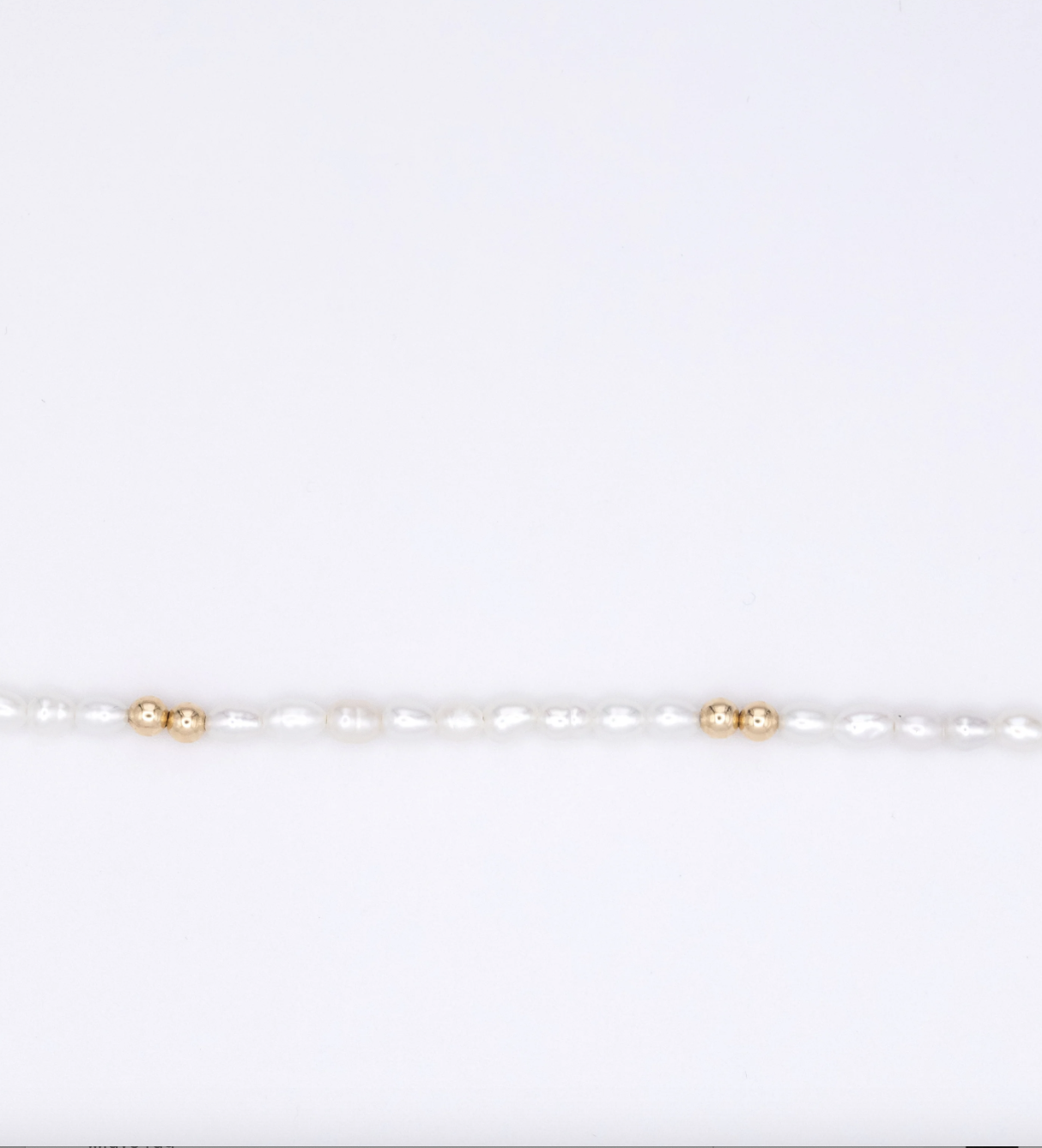 Flora Ciccarelli Flora Ciccarelli- 23P-002 6" rice pearl bracelet with gold-filled beads 