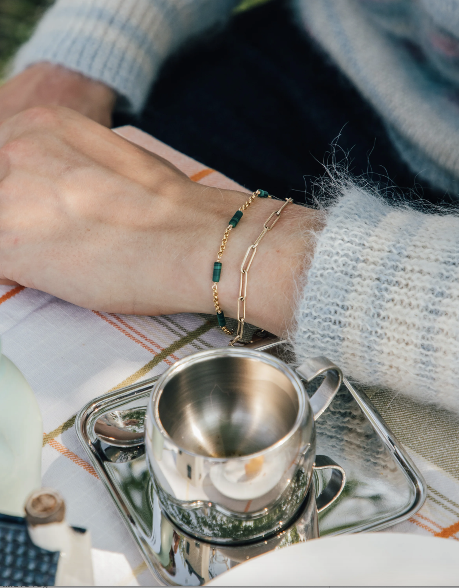 Flora Ciccarelli Flora Ciccarelli- 219-002  6" gold-filled bracelet with large rectangular chain