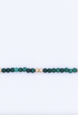 Flora Ciccarelli Flora Ciccarelli- 24P-003 Bracelet 6" pierre de malachite et billes
