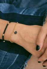 Flora Ciccarelli Flora Ciccarelli- 24A-001 Bracelet 6" pierres goldstone bleu