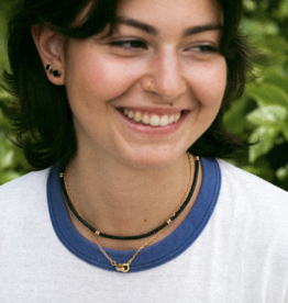 Flora Ciccarelli Flora Ciccarelli- 24A-205 Collier 15"blue goldstone  gold filled