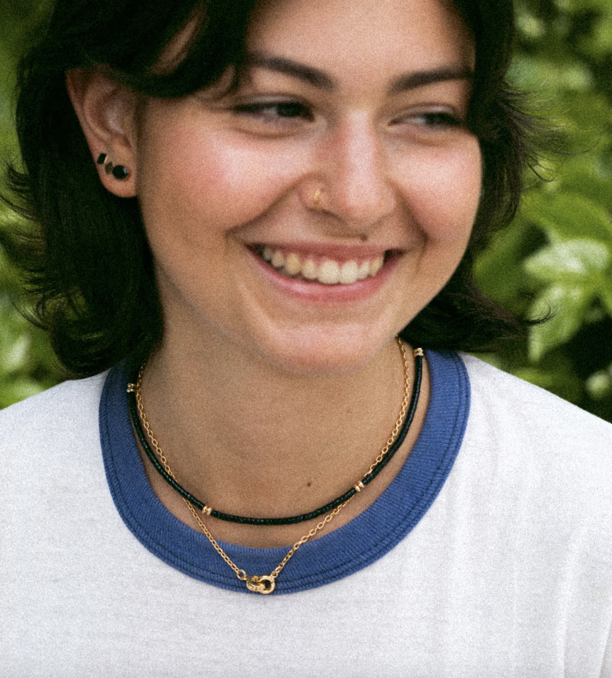 Flora Ciccarelli Flora Ciccarelli- 24A-205 Collier 15" blue goldstone  gold filled